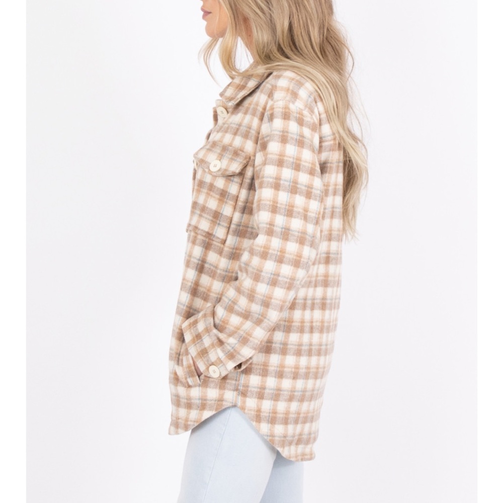 LeLaLo ladies flannel shacket - Picture 3 of 8
